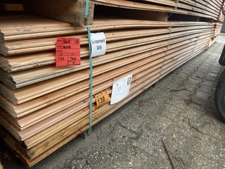 Ca. 132x Douglas wisselsponning, 18x190mm, lengte 400cm